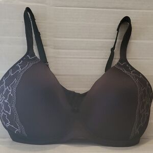 Bali Wire Free Black Lace Detail Bra Full Figure Size 36DD
